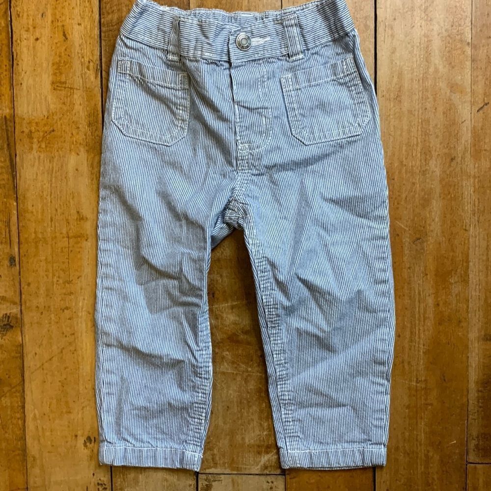 Carters pants 18 months blue cotton pinstripe pants unisex spring coastal